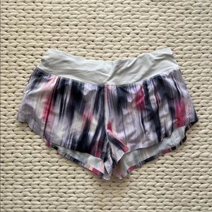 Lululemon speed shorts in blue multi color size 6